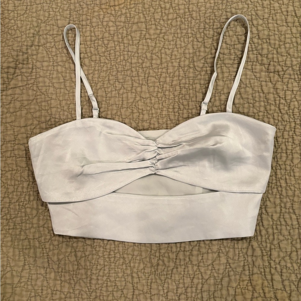 🎉 3/$15 Forever21 Pastel Green Keyhole Crop Top S